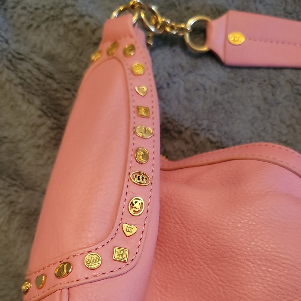 Studded Bubblegum Pink Real Leather Juicy Couture Handbag 😊 - Picture 4 of 6